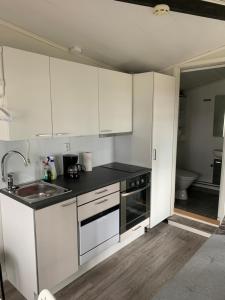 Kuchyň nebo kuchyňský kout v ubytování Lakeland BoxCabin + 10 fotografií