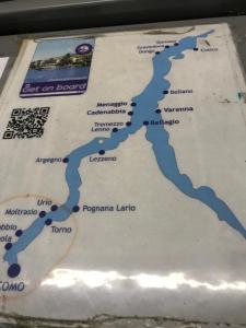 a map of theiopiopana latina on a table at "Ai 4 Soli" in Cermenate
