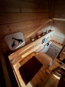 an overhead view of the inside of a sauna at Vikendica GORSKI VUK Jelovica in Berane