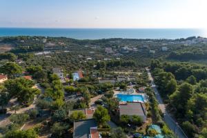 an aerial view of a resort with a swimming pool and the ocean at Villaggio Passo Dell'Arciprete in Vieste