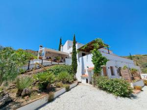 a house on a hill with plants and trees at Casa Amani in Viñuela