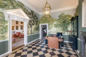 a room with a checkered floor at The Royal Crescent Hotel & Spa in Bath