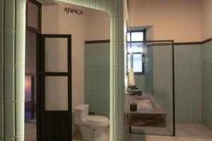 un bagno con un water e un lavandino di Casa Atipica a San Cristóbal de Las Casas
