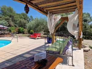 Bazén v ubytování Le Petit Coin de Paradis nebo v jeho okolí