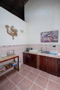 a kitchen with a sink and a counter top at Vilcabamba casa / granja Vilcabamba house / farm in Loja