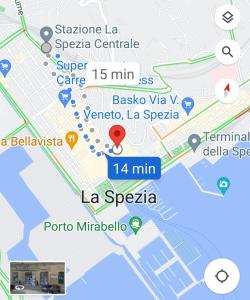 a map of the city of são miglialia at Cinque terre Portovenere in La Spezia