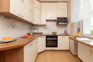 Cozy Apartment Batalionów Chłopskich in Gdynia by Renters tesisinde mutfak veya mini mutfak