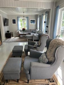 Svetainės erdvė apgyvendinimo įstaigoje Sandstad, Lilleby i Trondheim