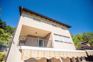 a large white building with a balcony at Holiday house with a parking space Samobor, Prigorje - 21340 in Samobor