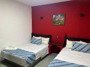 Postel nebo postele na pokoji v ubytování Hotel Jar8 Bule