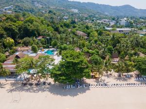 an aerial view of the resort and the beach at The Fair House Beach Resort & Hotel in Chaweng Noi Beach