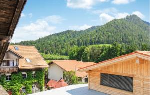 a view of a town with a mountain in the background at 1 Bedroom Amazing Apartment In Pfronten in Pfronten