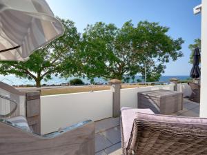 Balkón nebo terasa v ubytování Ostseeresidenz Sassnitz - WG 7 mit Sauna, Terrasse, Meerblick