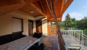 A balcony or terrace at Silver Zsóry Apartman