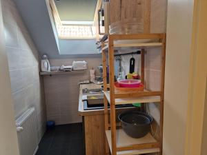 A kitchen or kitchenette at Silver Zsóry Apartman