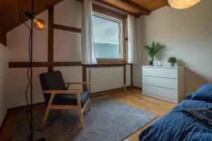 Posezení v ubytování Jungfrau-View Apartment, terrace & free parking