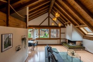 Posezení v ubytování Jungfrau-View Apartment, terrace & free parking