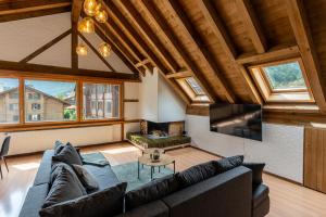 Posezení v ubytování Jungfrau-View Apartment, terrace & free parking
