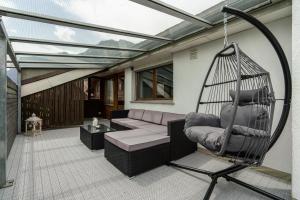 Posezení v ubytování Jungfrau-View Apartment, terrace & free parking