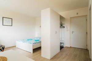 Postel nebo postele na pokoji v ubytování Apartmány Špička - Stříbrnice u sjezdovky