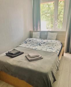 Un pat sau paturi într-o cameră la Modern 24H Apartament Old Town