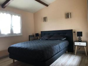 a bedroom with a large bed in a room at Maison familiale au cœur du bassin d'Arcachon in Biganos +32 photos