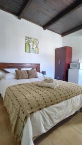 a bedroom with a large bed in a room at Posada Don Manuel in Paso de los Toros