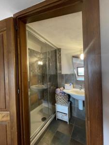 Koupelna v ubytování B&B Vallecupa