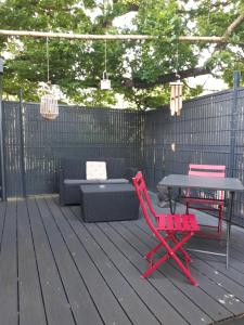 Patio nebo venkovní prostory v ubytování Bulles d'un soir Gite SPA