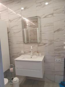 Koupelna v ubytování Vieno miegamojo apartamentai