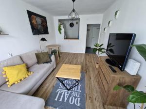 Televízia a/alebo spoločenská miestnosť v ubytovaní Sienkiewicza apartament MULTI HOUSE