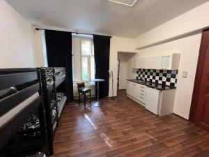 Kuchyň nebo kuchyňský kout v ubytování Apartment Moon