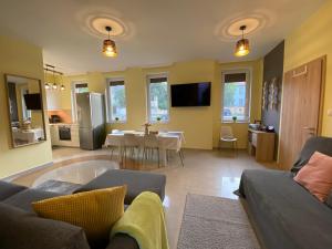 TV a/nebo společenská místnost v ubytování NEST1 Apartments