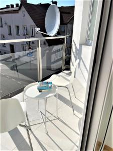 Balkón nebo terasa v ubytování Apartament Przystań w Ustce - 120 m2 - 200 m od plaży Mickiewicza 2 + 37 fotografií
