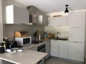 Kuchyň nebo kuchyňský kout v ubytování Mougere des oliviers