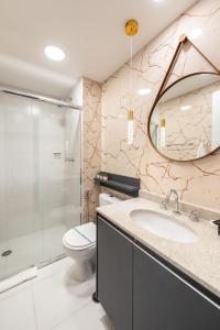 Phòng tắm tại LA6 Studio Aconchegante Com Acesso Rápido ao Metrô