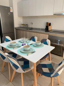 Kuchyň nebo kuchyňský kout v ubytování Departamento Vista Herradura Coquimbo