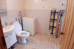 A bathroom at Kissankello ,nostalginen rauhoittava huoneisto