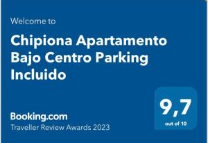 Certyfikat, podpis lub inny dokument wystawiony w obiekcie Chipiona Apartamento Bajo Centro Parking Incluido WiFi GRATIS