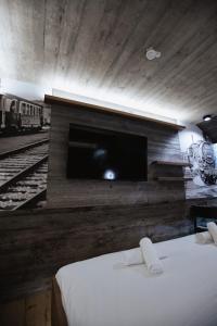 Postel nebo postele na pokoji v ubytování Hotel Gleiserei