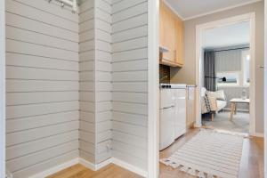 ครัวหรือมุมครัวของ Mosjøen Apartmens +3 ภาพ