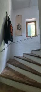 a group of stairs in a room with a window at Villa Fontilha in Usclas-lʼHérault