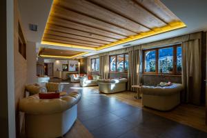 Χώρος καθιστικού στο Hotel Crozzon