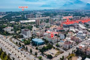 Ein allgemeiner Blick auf Antalya oder ein Stadtblick von der Ferienwohnung aus