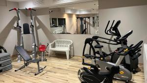 Fitness centrum a/nebo fitness zařízení v ubytování B&B Garni Hotel Saxl