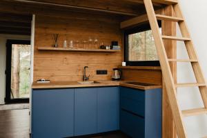 Kuchyň nebo kuchyňský kout v ubytování Treehouse Virš Bedugnės