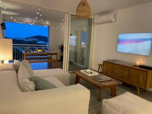 TV a/nebo společenská místnost v ubytování Appartement Aqua Nanda