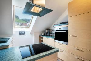 Eldhús eða eldhúskrókur á Im Rodeck Nest