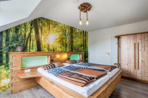 Rúm í herbergi á Im Rodeck Nest