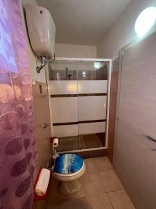 ヴァッレドーリアにあるVilla Rosaのバスルーム(ガラス張りのシャワー付きトイレ付)